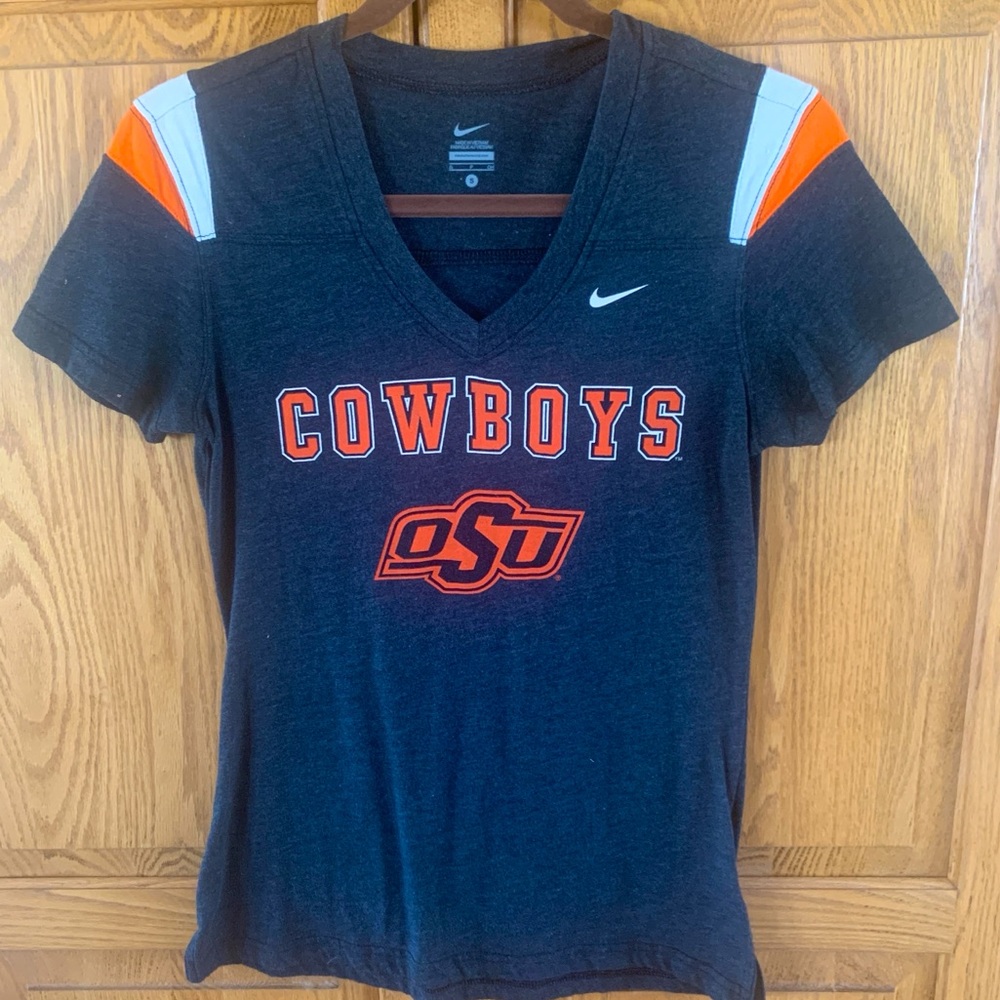 Nike Cowboys OSU Oklahoma State University Charcoal Black T-Shirt